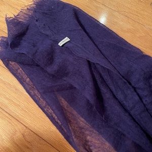 FREE & Kashmere Sheer purple cashmere scarf. EUC